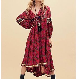 Free People Bold Blooms Embroidered Dress